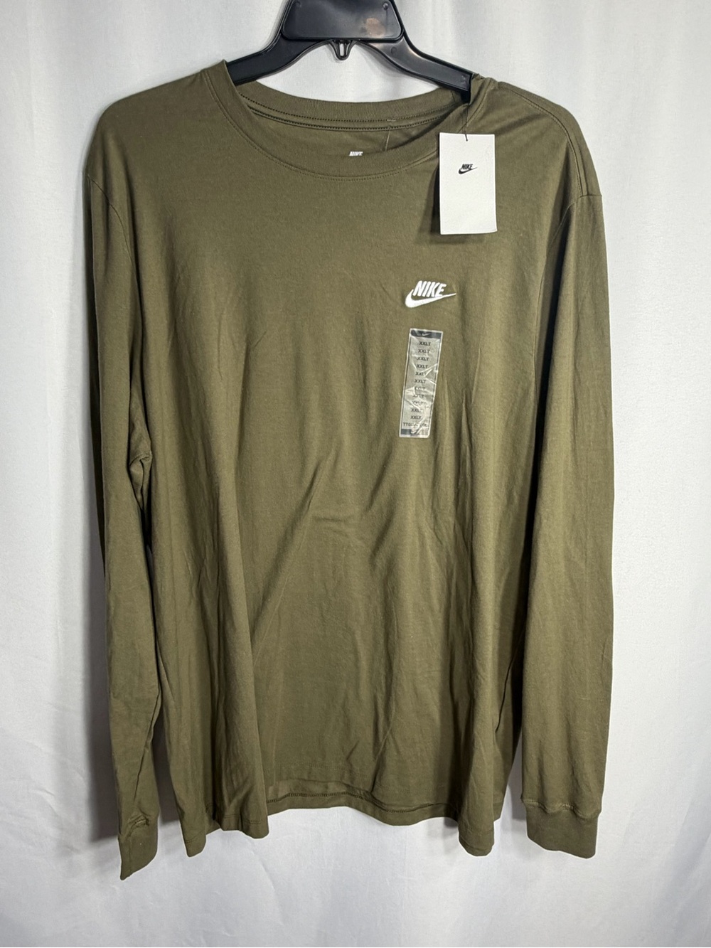 Nike Men’s Long Sleeve Crewneck Shirt - Olive XXL new W tags